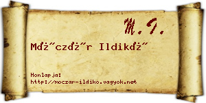 Móczár Ildikó névjegykártya