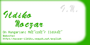 ildiko moczar business card